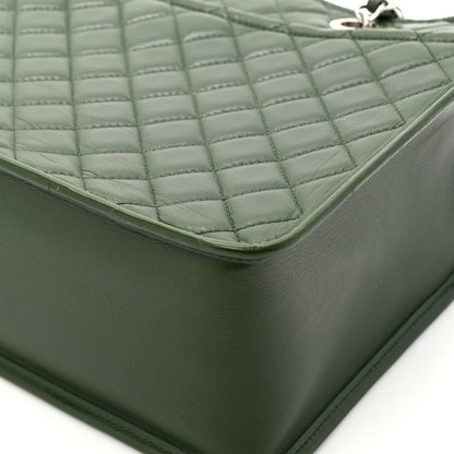Chanel Aged Calfskin Quilted Large Working Vibe Camera Case Khaki 13 of 18