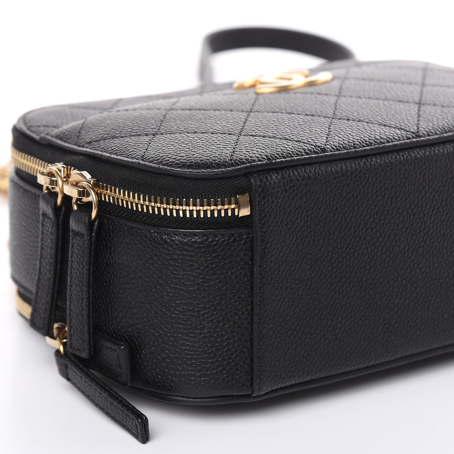 Caviar Quilted Small Camera Bag Black