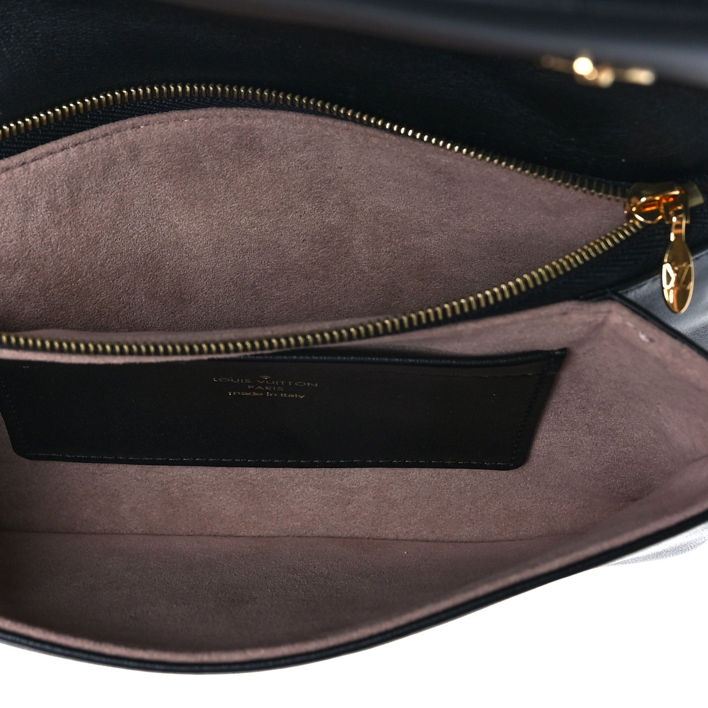Lambskin Embossed Monogram Pochette Coussin Black