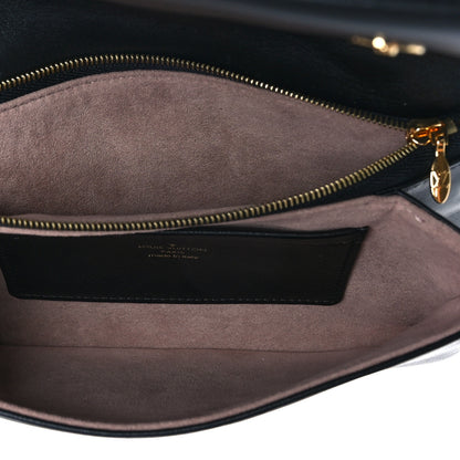 Louis Vuitton Lambskin Embossed Monogram Pochette Coussin Black 5 of 10
