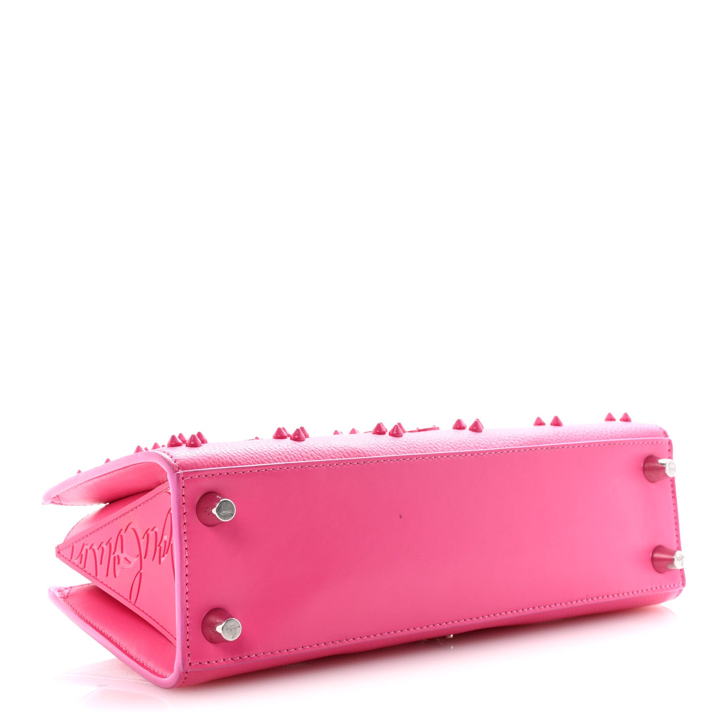 Christian Louboutin Calfskin Spikes Loubinthesky Paloma Baguette Bolerose 4 of 14