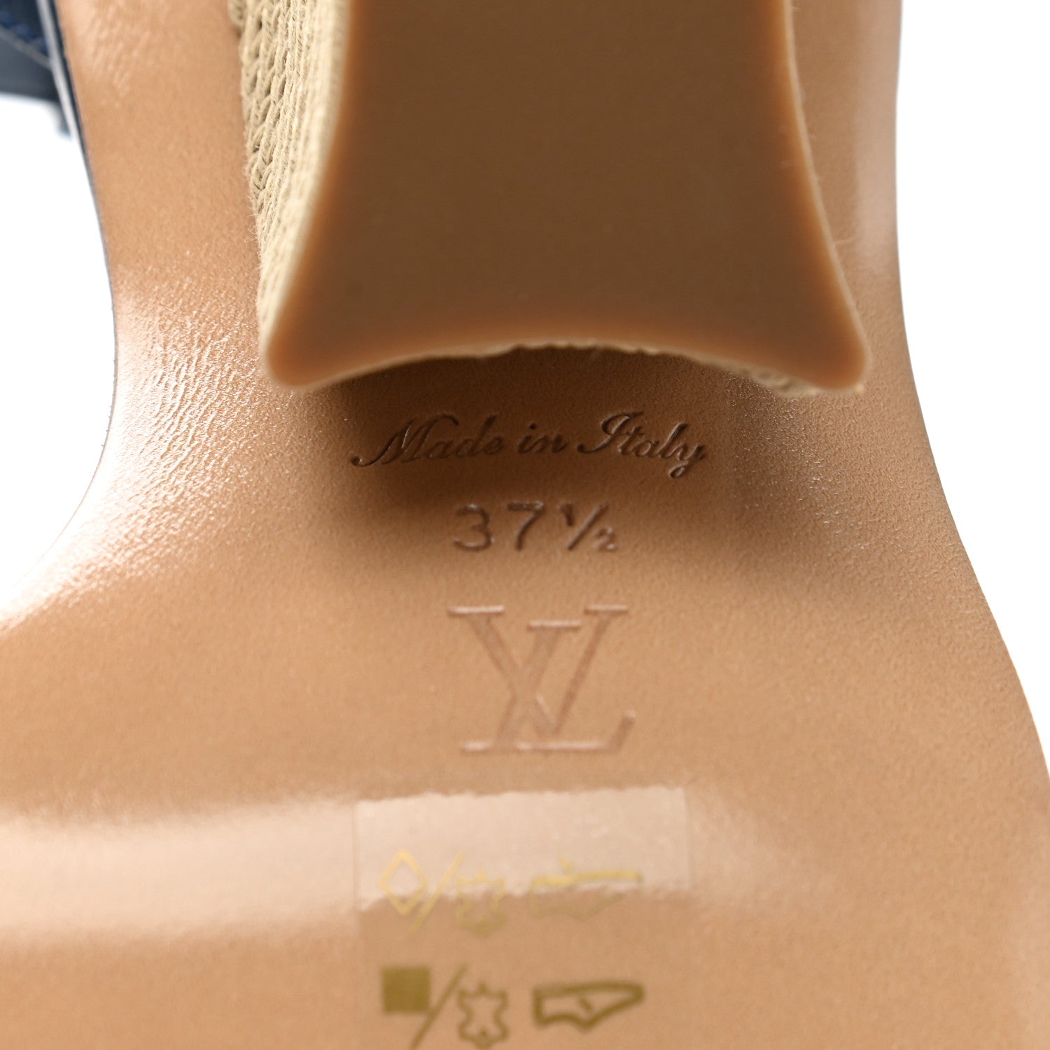 Louis Vuitton Monogram Denim Maia Wedge Sandal 37.5 6 of 8