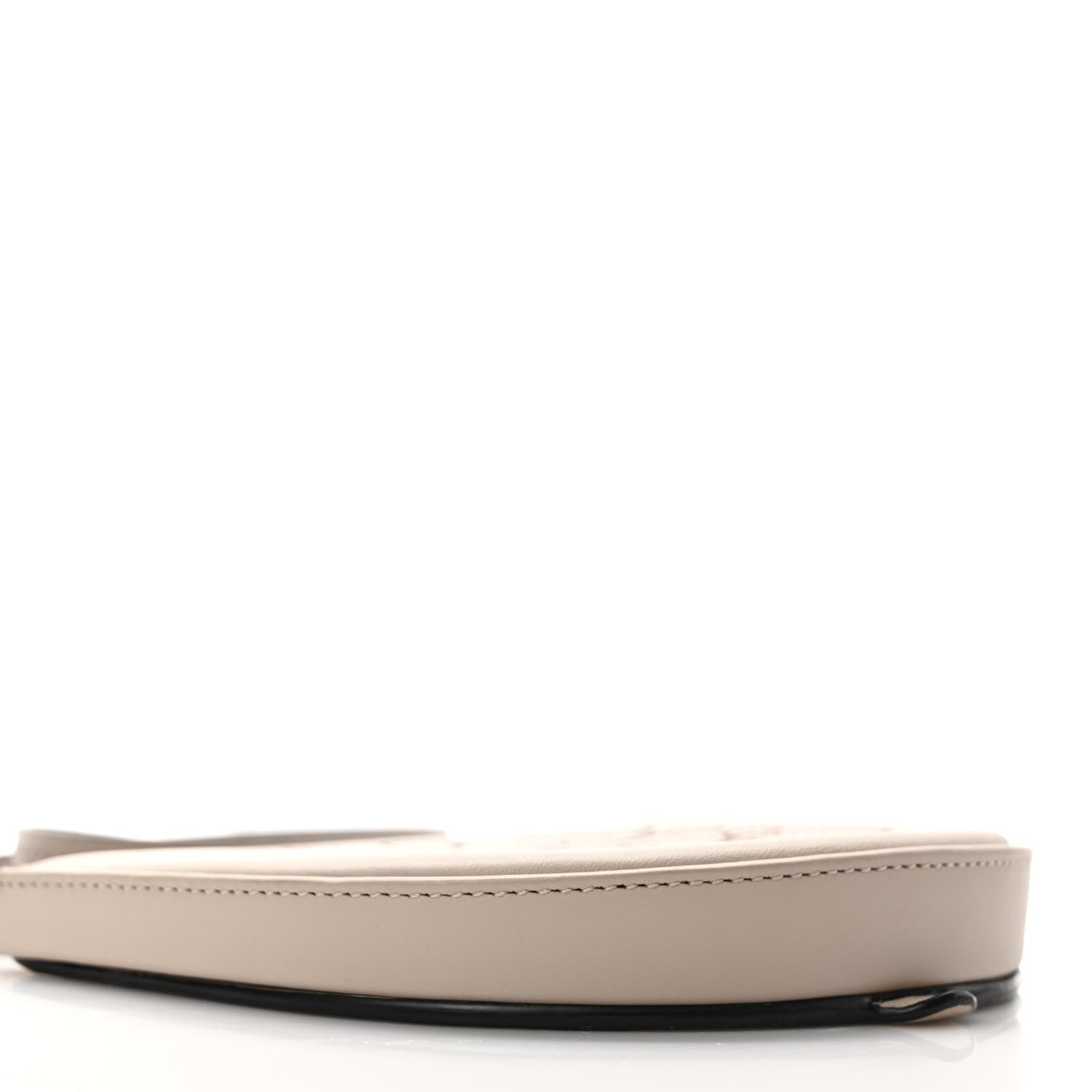 Loewe Buffed Calfskin Logo Embossed Small Heel Pouch Light Oat Tan 7 of 8