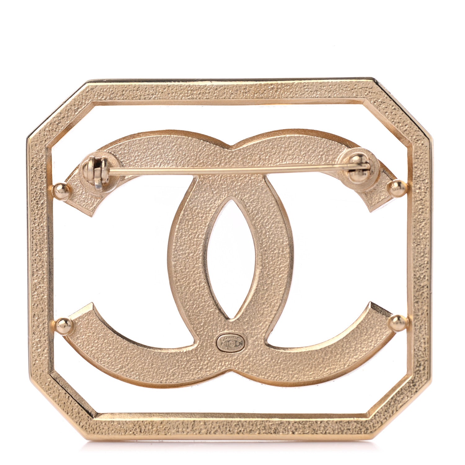 Chanel Crystal CC Brooch Gold 3 of 4