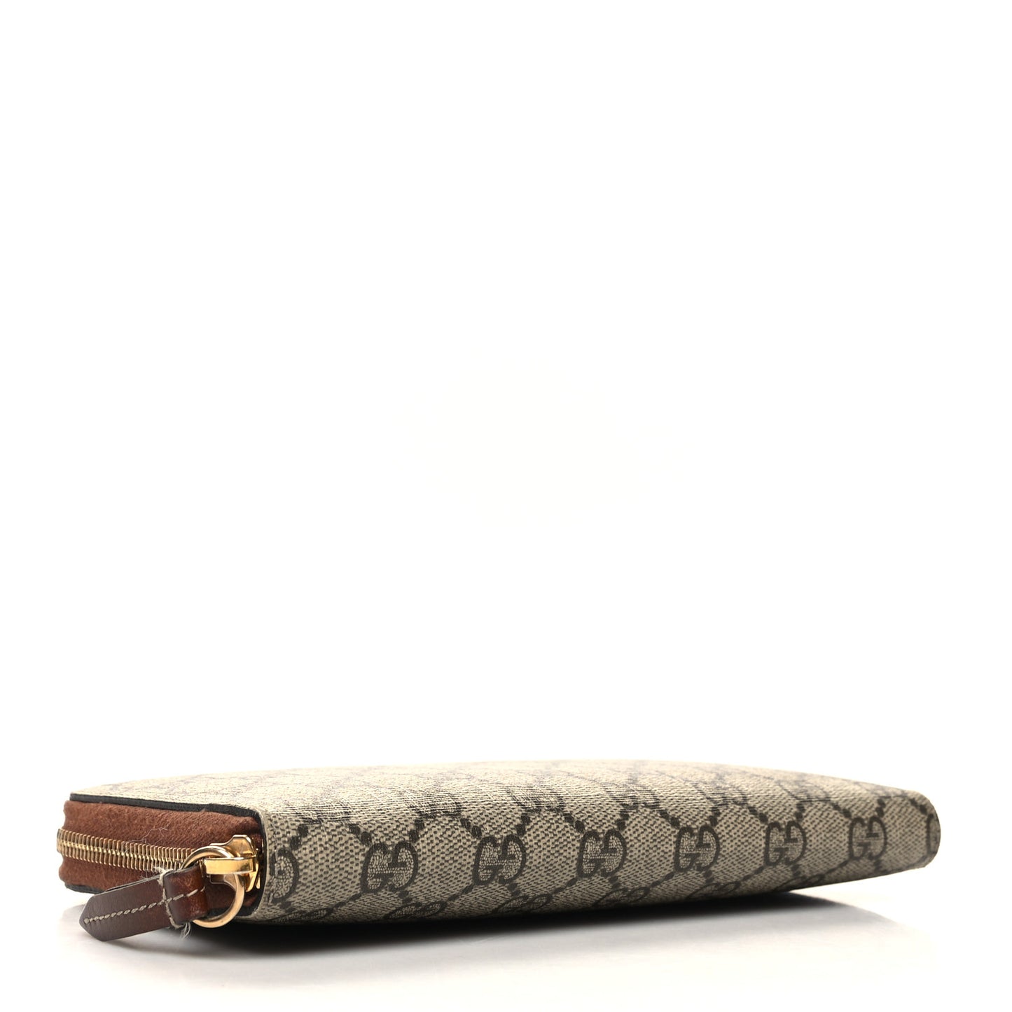 GG Supreme Monogram Cuoio Toscano Zip Around Organizer Wallet Beige Ebony Cuir