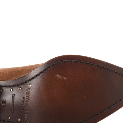 Saint Laurent Suede Theo Chelsea Boots 36.5 Tan 8 of 8
