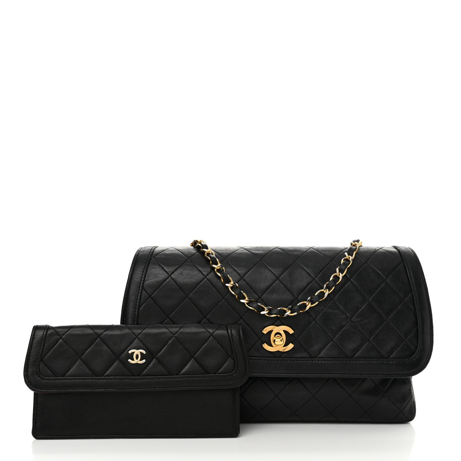 Chanel Lambskin Quilted Medium Single Flap Black 3 of 19