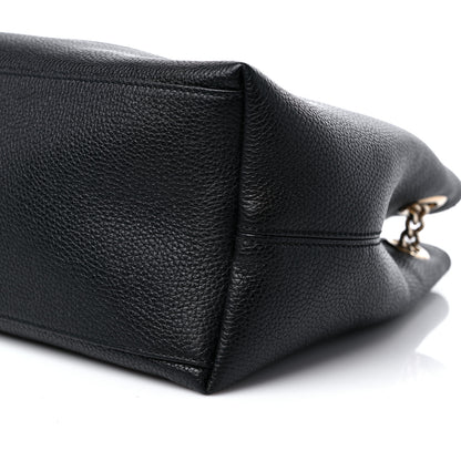 Gucci Pebbled Calfskin Medium Soho Chain Shoulder Bag Black 9 of 10