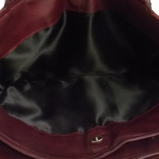 Bottega Veneta Vintage Woven Leather Shoulder Bag Dark Red 7 of 7