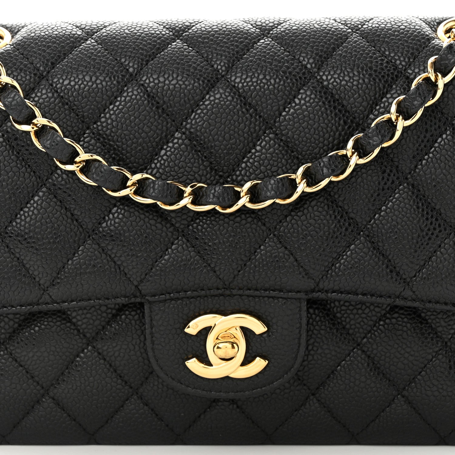 Chanel Caviar Quilted Medium Double Flap Black 8 of 11