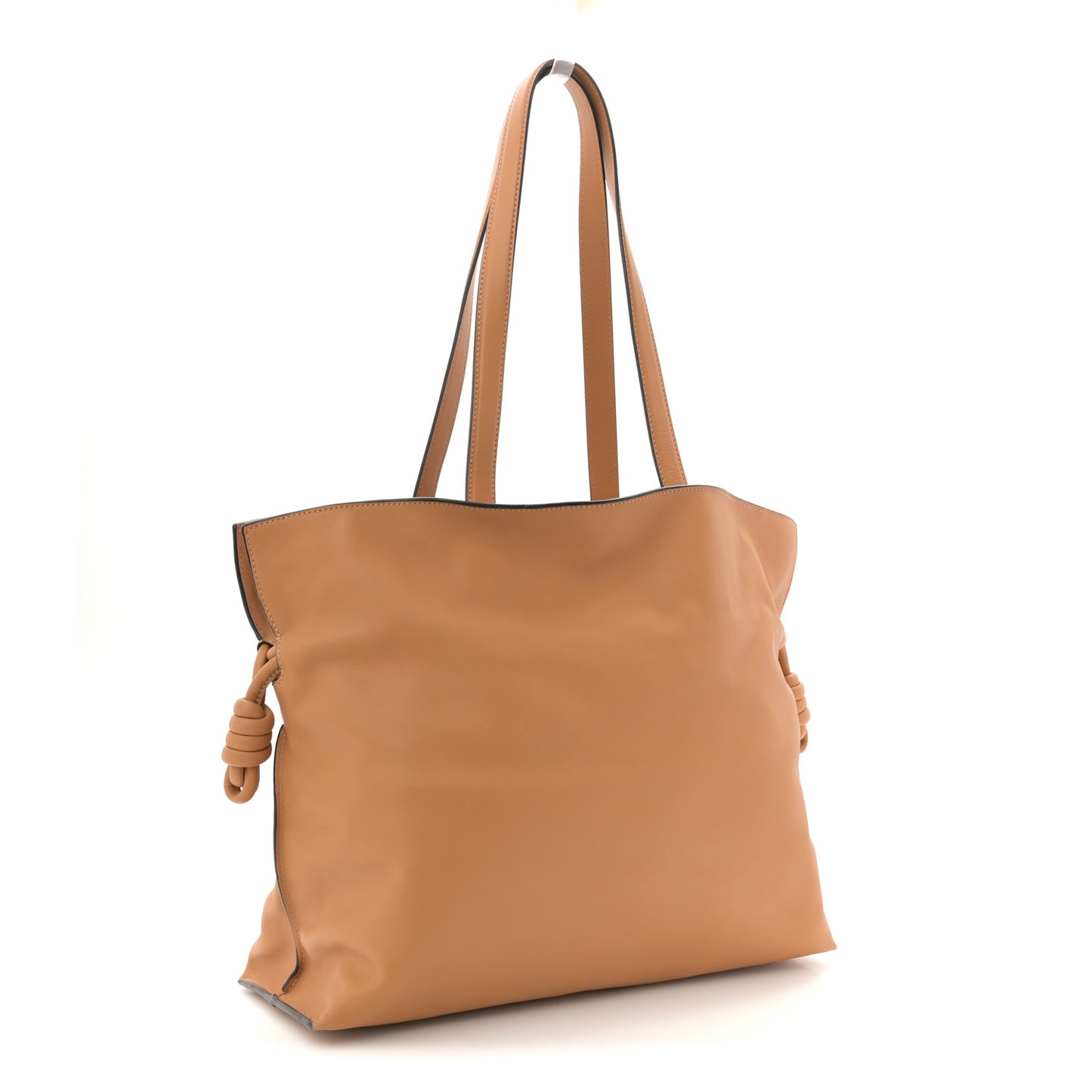 Calfskin Large Flamenco Knot Bag Warm Desert