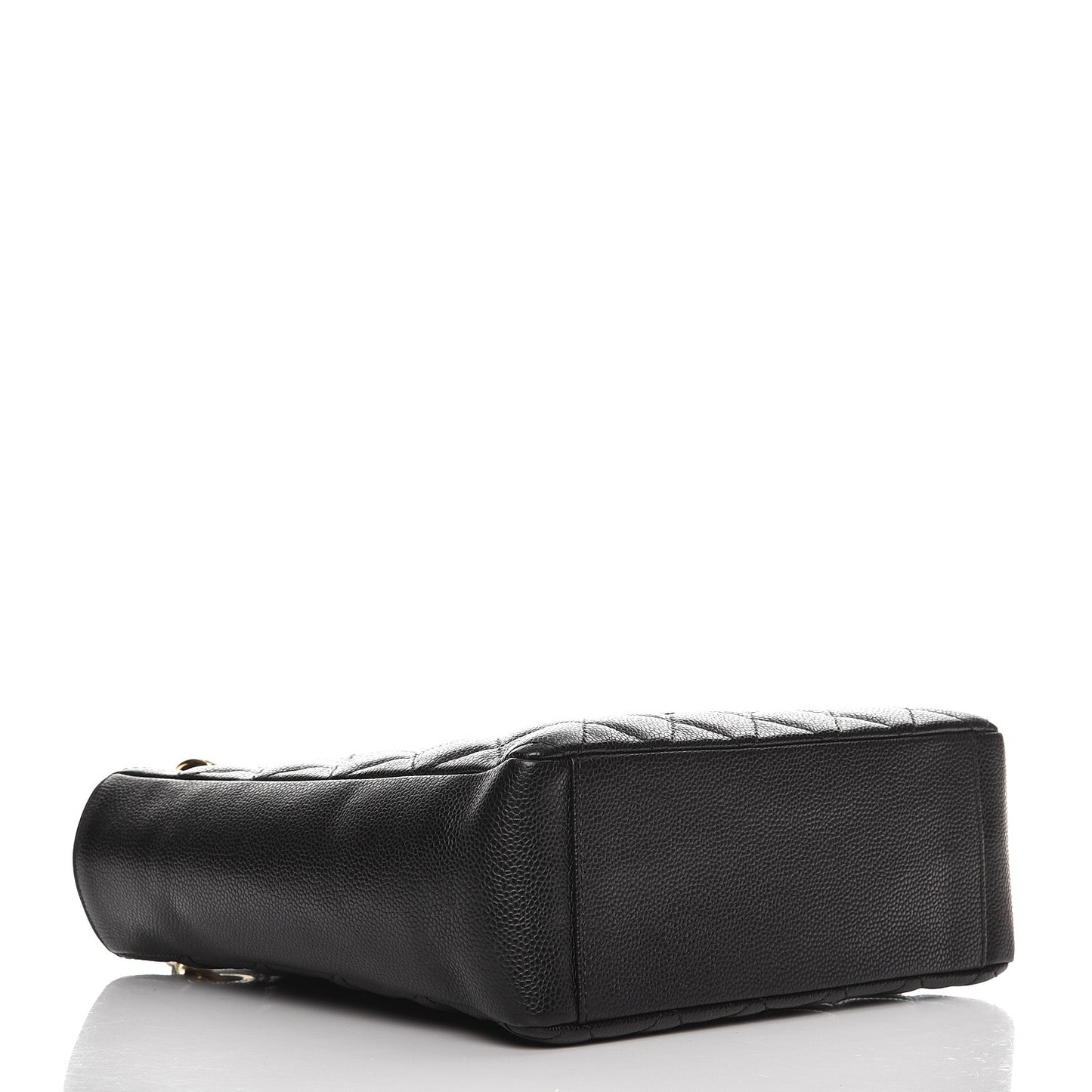 Caviar Quilted Petit Shopping Tote PST Black