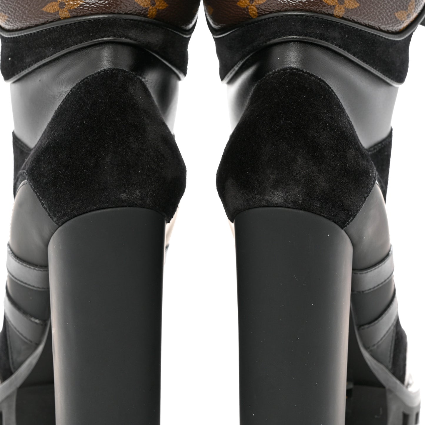 Suede Calfskin Monogram Star Trail Ankle Boots 39 Black