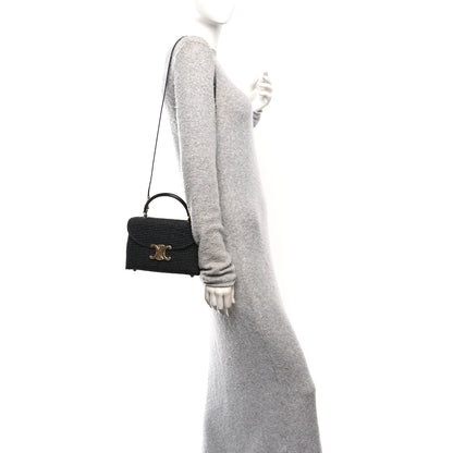 Celine Raffia Calfskin Teen Nino Black 3 of 9