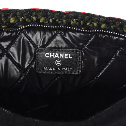 Chanel Tweed Quilted CC Beauty Clutch Black 6 of 9