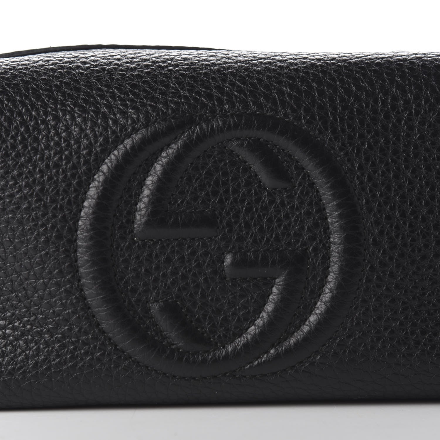Gucci Pebbled Calfskin Large Soho Cosmetic Case Black 9 of 9