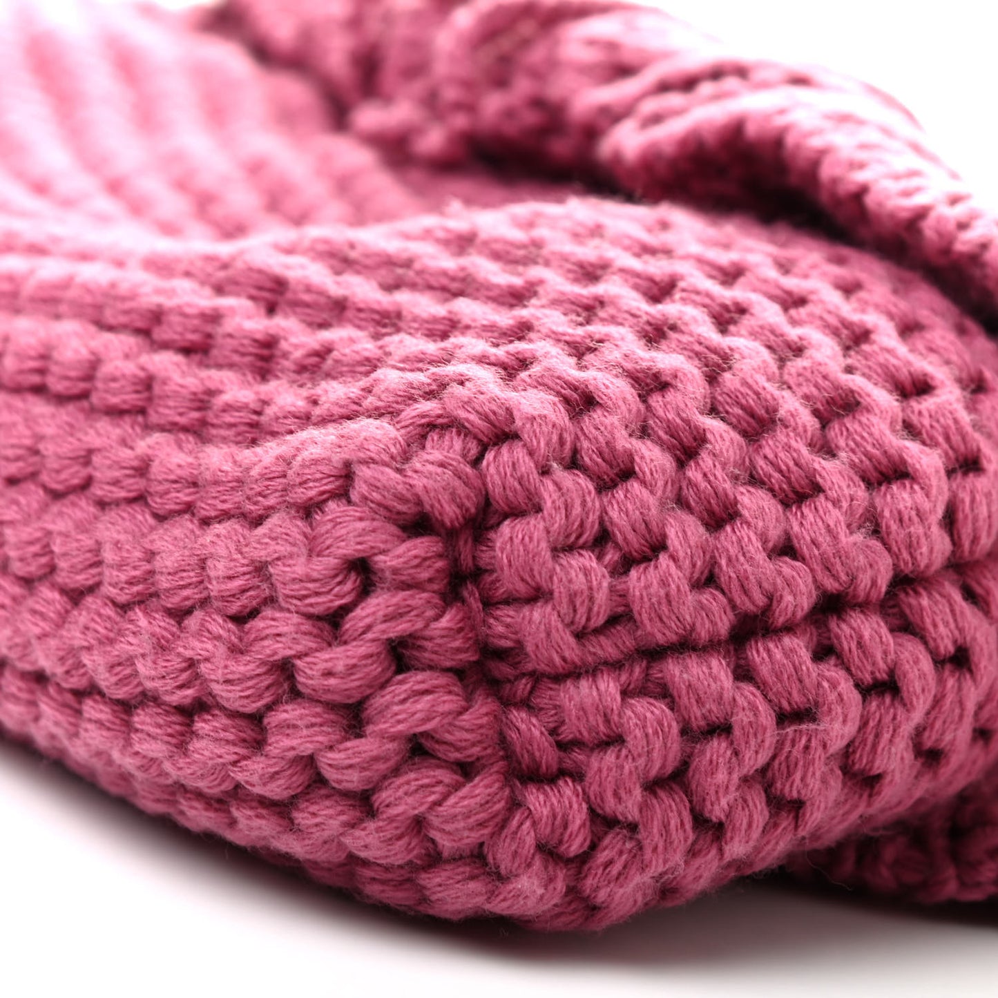 Wool Knit Small Chef Shoulder Bag Pink