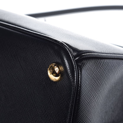 Prada Saffiano Small Galleria Double Zip Tote Black 9 of 9