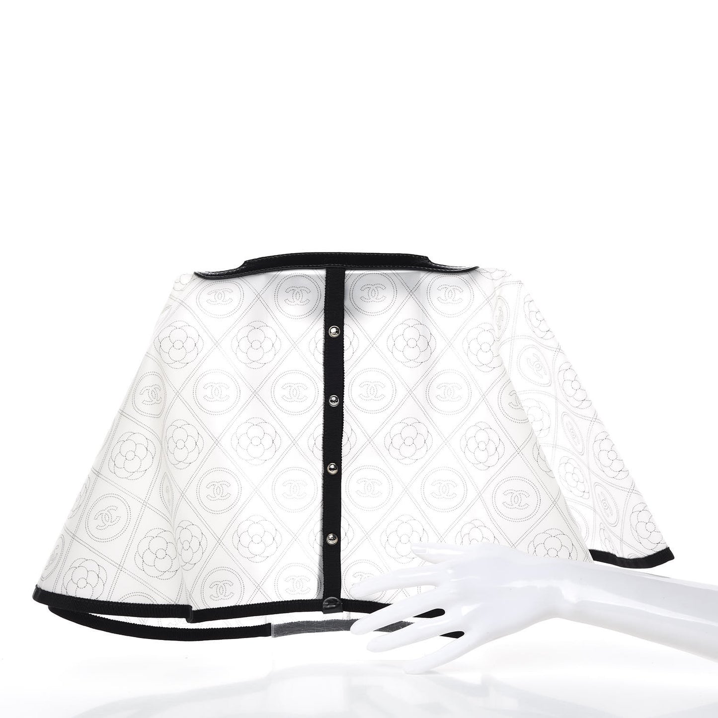 PVC Calfskin Coco Bag Raincoat White Black
