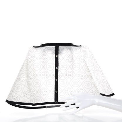 Chanel PVC Calfskin Coco Bag Raincoat White Black 2 of 5