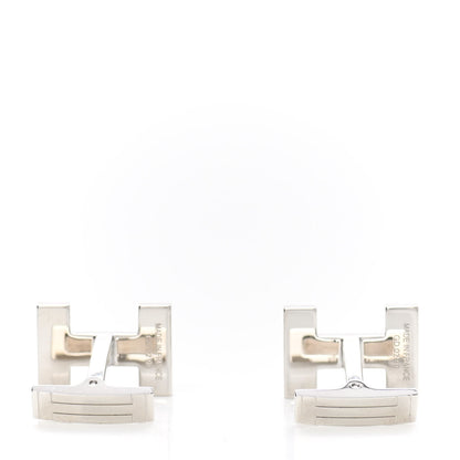 Hermes Palladium H Au Carre Cufflinks Silver 3 of 5