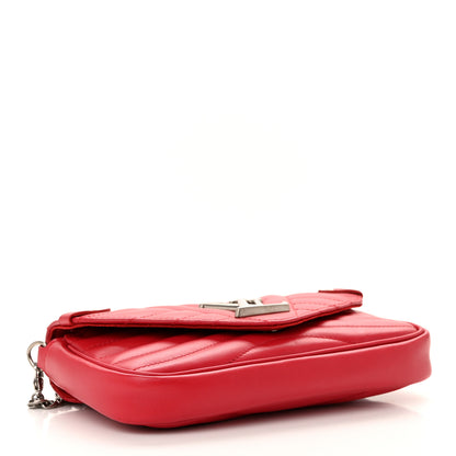 Louis Vuitton Calfskin New Wave Chain Pochette Scarlet 4 of 9