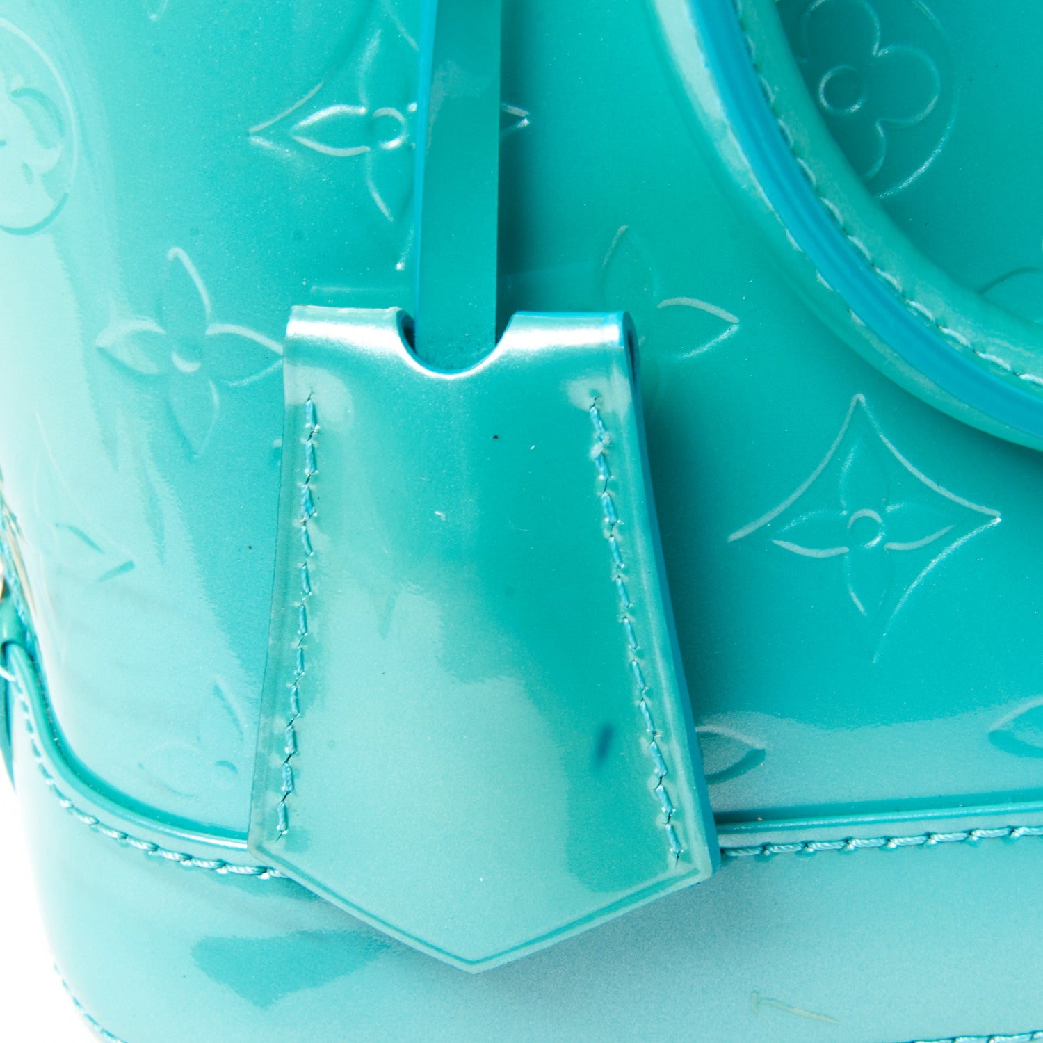 Louis Vuitton Vernis Alma BB Blue Lagon 7 of 9