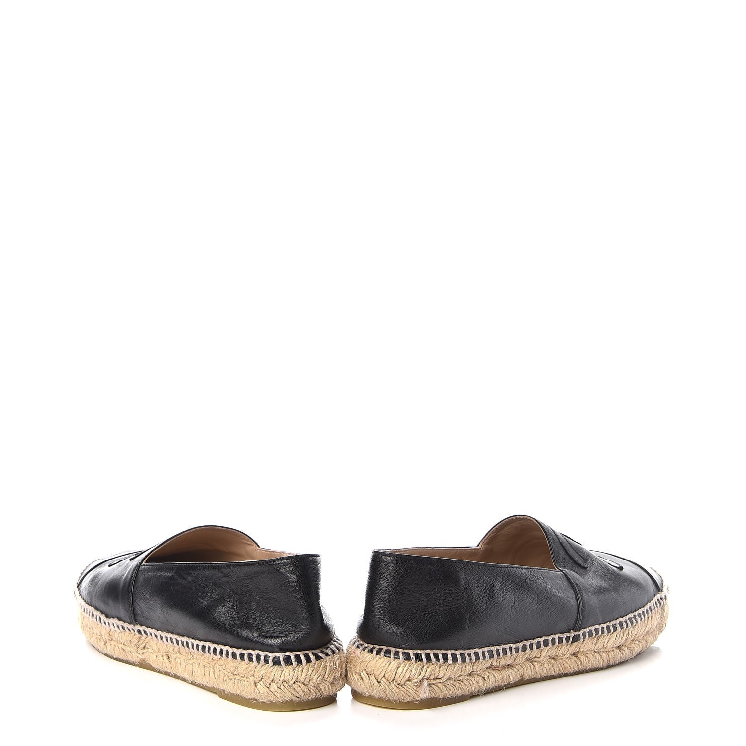 Chanel Lambskin CC Espadrilles 38 Black 5 of 22