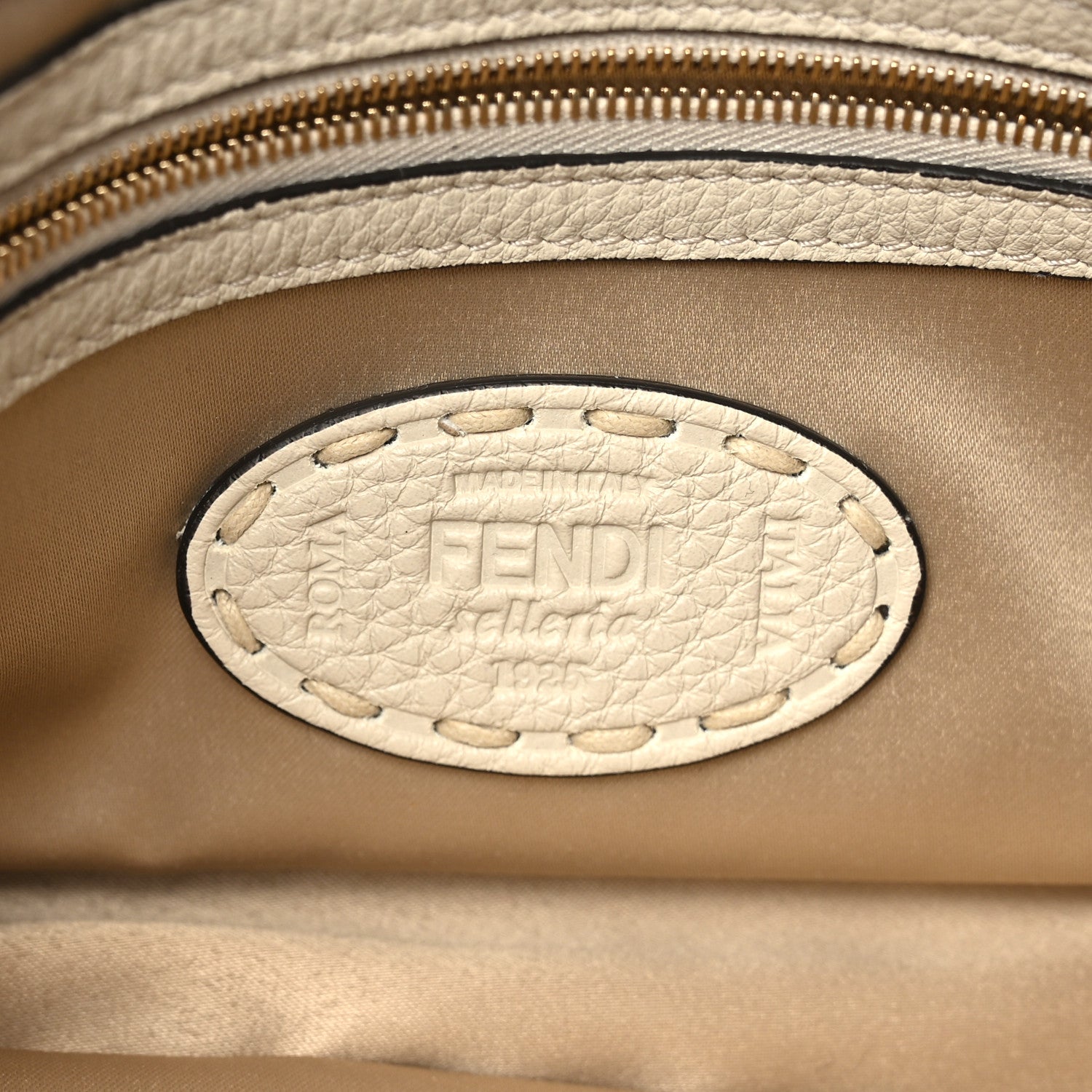 Fendi Wool Cuoio Romano Selleria FF 1974 Baguette 1997 Beige Cammello Camelia 6 of 8