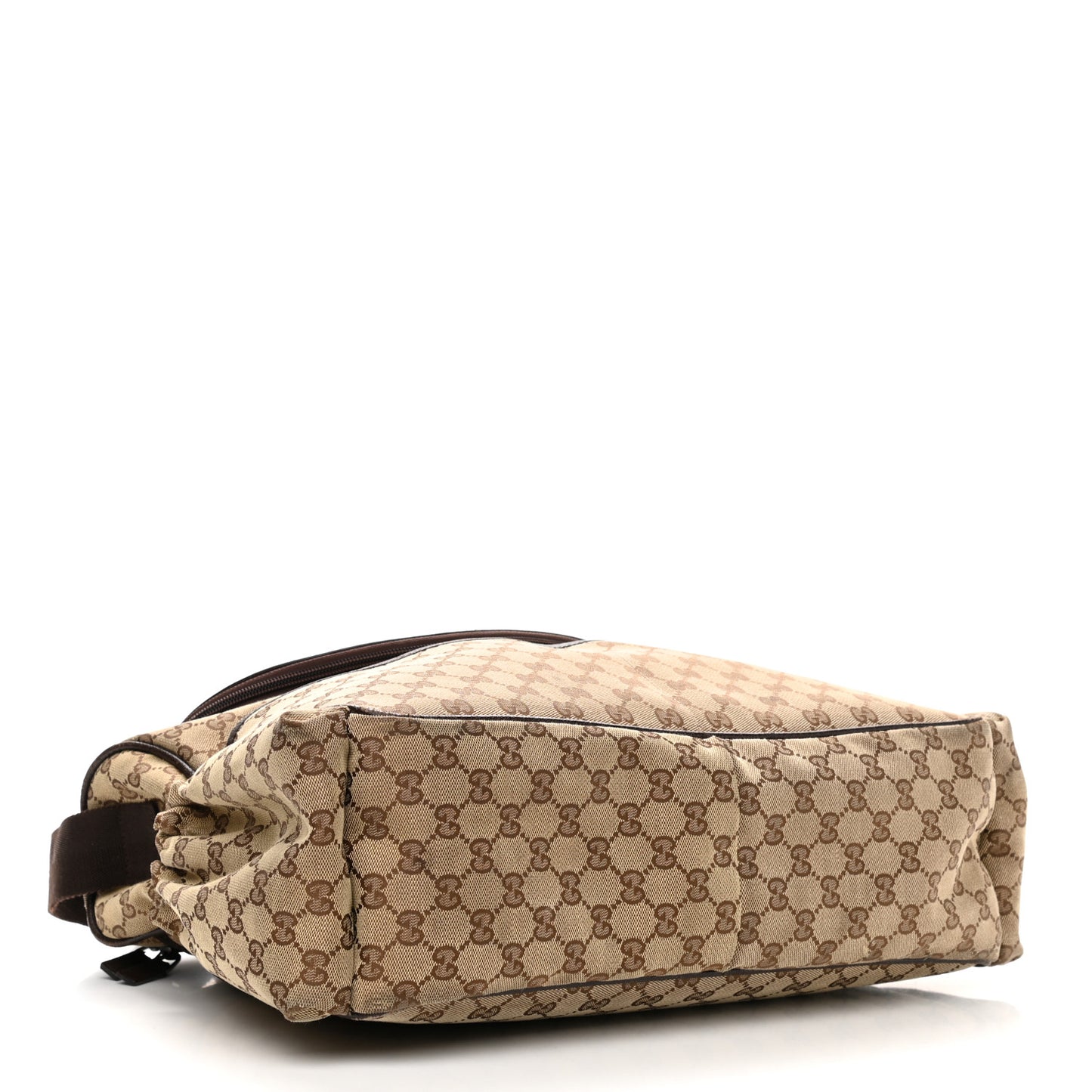 Monogram Natural Pigskin Large Diaper Bag Beige Ebony Cocoa Dark Chocolate
