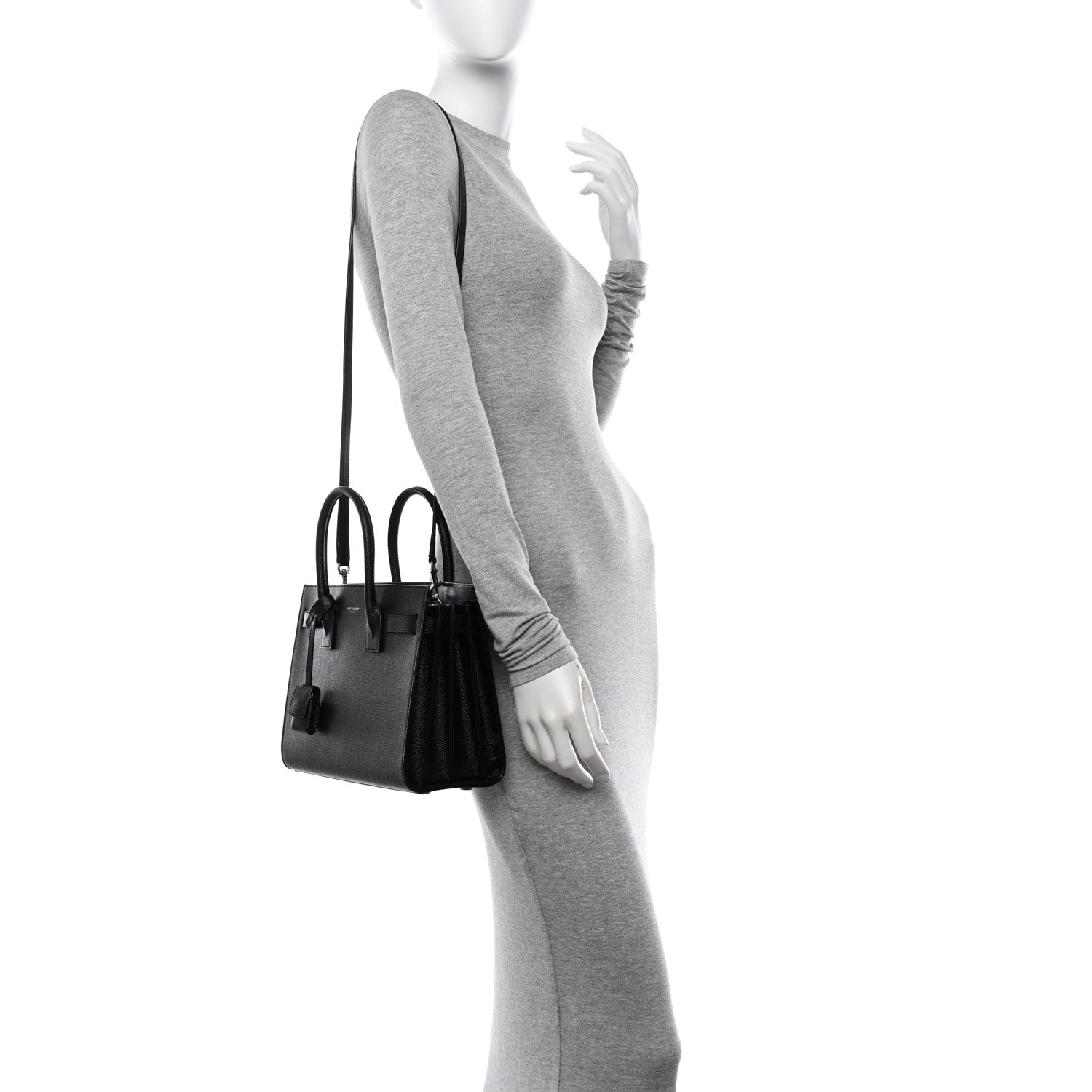 Saint Laurent Grained Calfskin Baby Sac De Jour Black 2 of 11