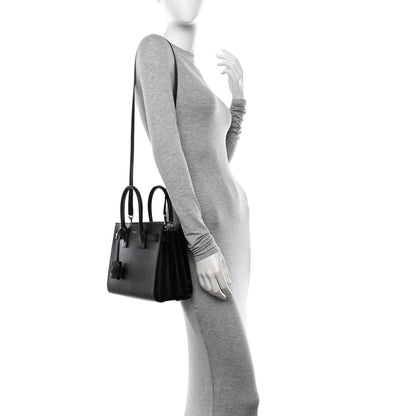 Saint Laurent Grained Calfskin Baby Sac De Jour Black 2 of 11