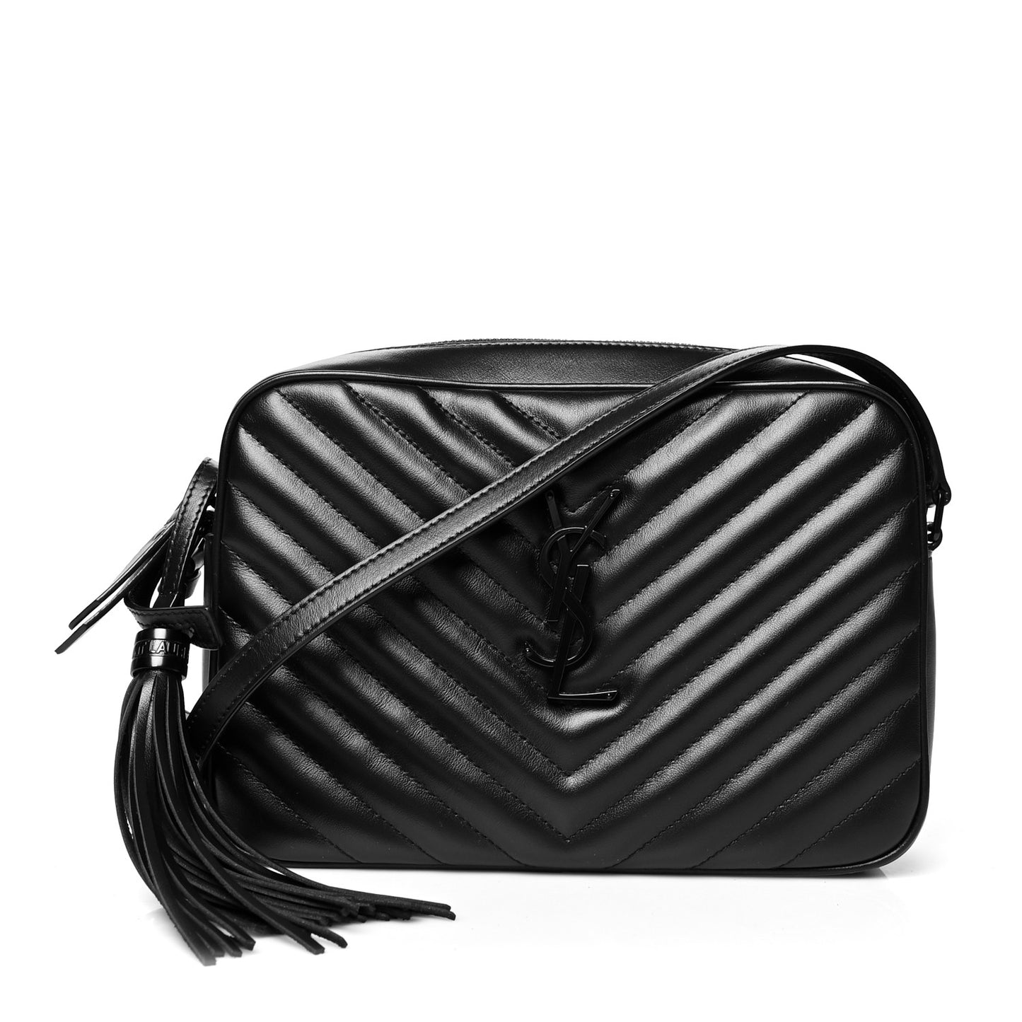 Calfskin Matelasse Monogram Lou Camera Bag Black