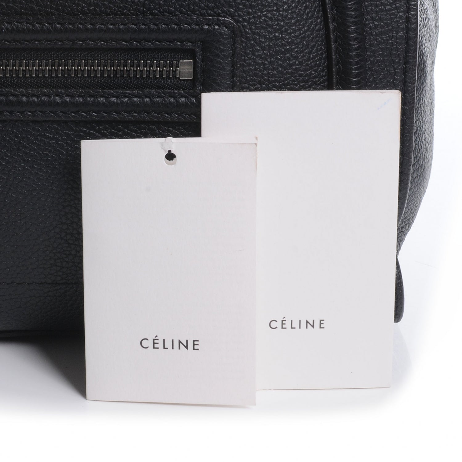 Celine Drummed Mini Luggage Black 3 of 9