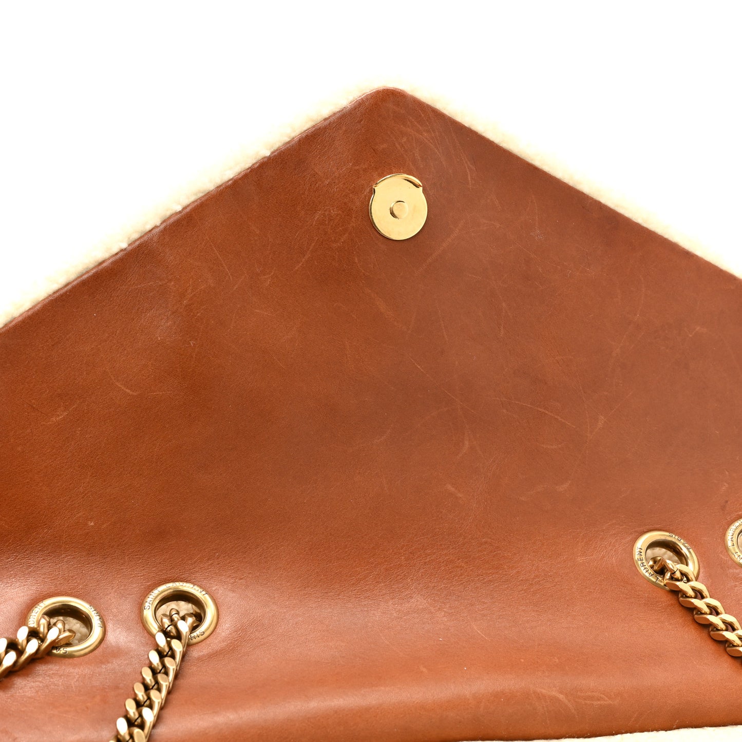 Shearling Medium Loulou Shoulder Bag Natural
