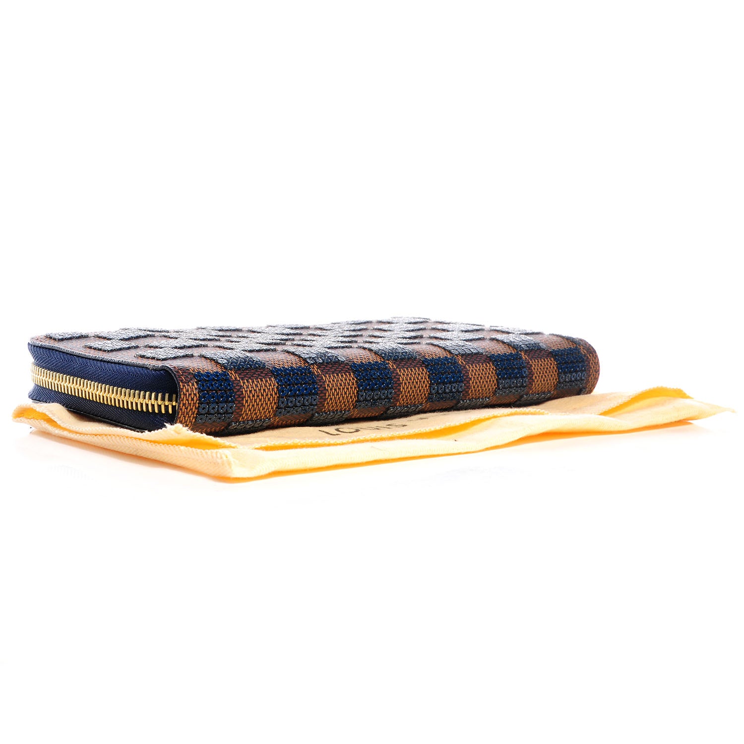 Louis Vuitton Damier Paillettes Zippy Wallet Blue 4 of 7