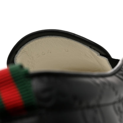 Gucci Calfskin GG Monogram Embossed Perforated Mens Dublin Slip On Sneakers 8 Black 6 of 9
