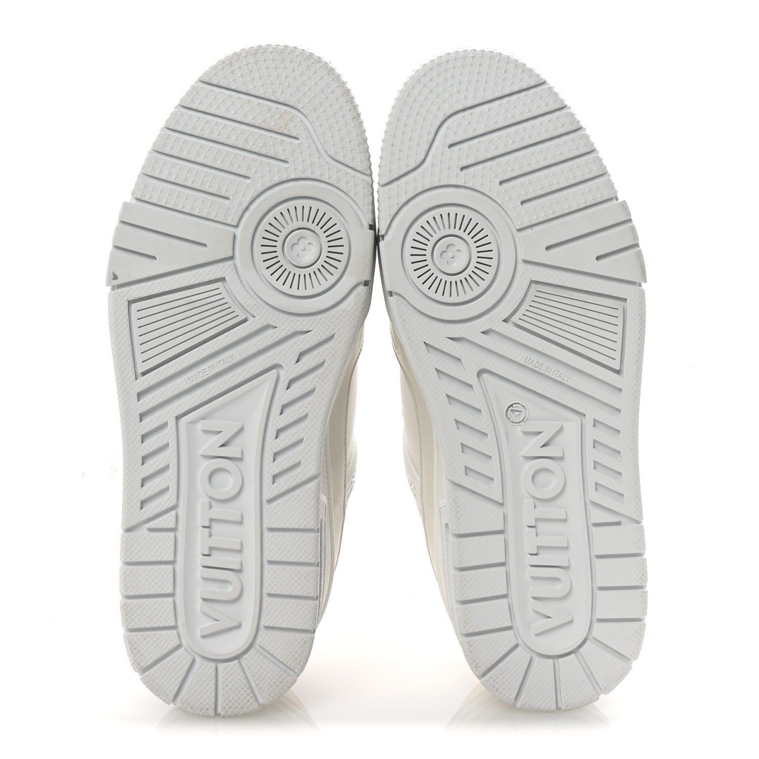 Louis Vuitton Calfskin Womens LV Trainer Sneakers 37.5 White