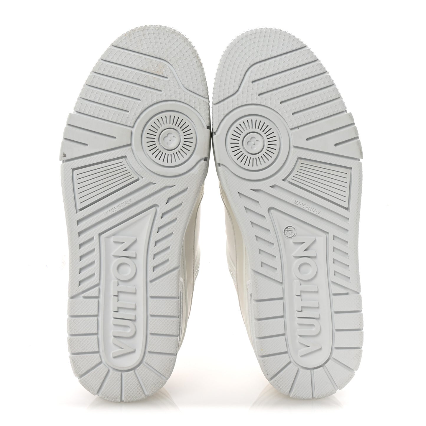 Calfskin Womens LV Trainer Sneakers 37.5 White