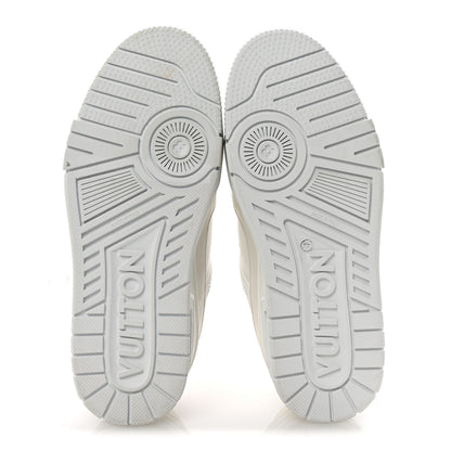 Louis Vuitton Calfskin Womens LV Trainer Sneakers 37.5 White 6 of 9