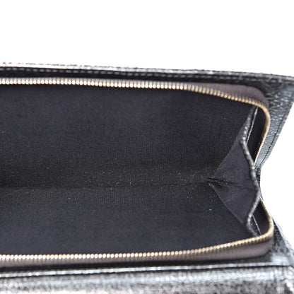 Chanel Cracked Metallic Calfskin Quilted Zip Away Chain Clutch Dark Silver 5 of 10