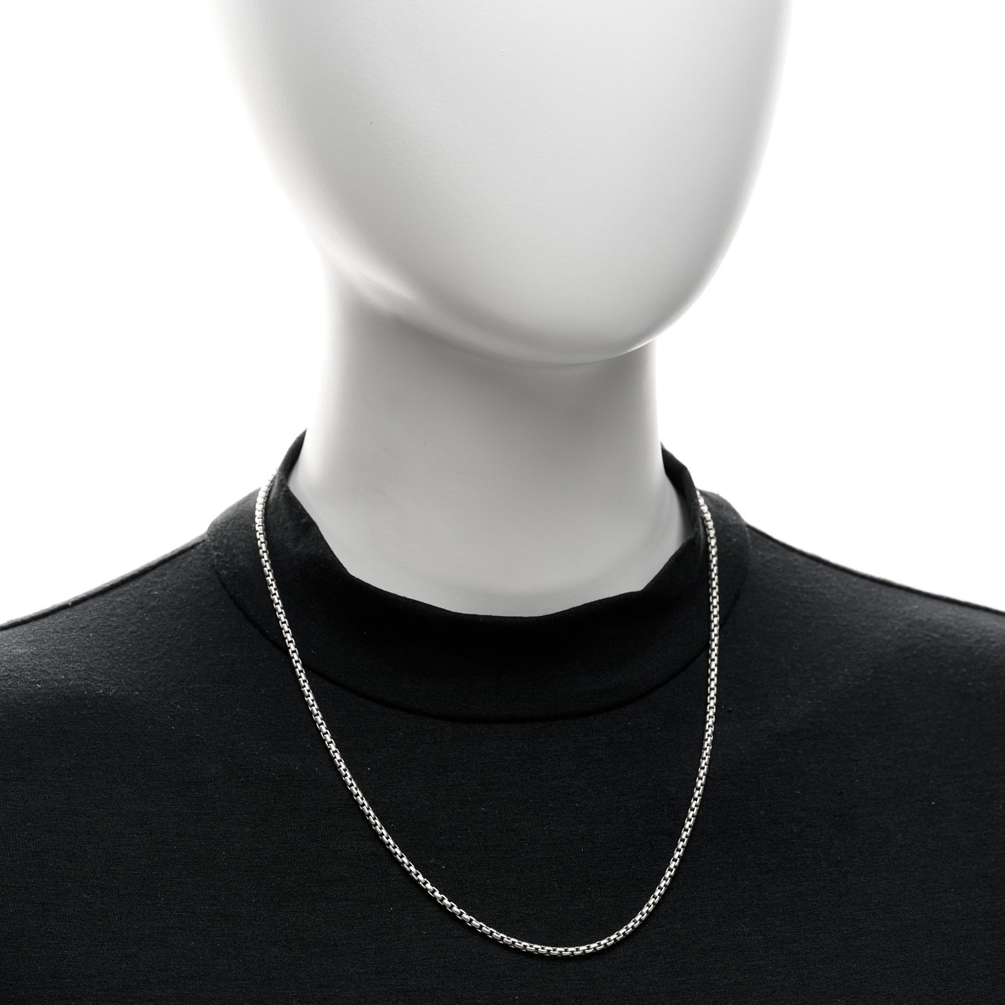 Sterling Silver 2.5mm Small Box Chain Necklace 20"