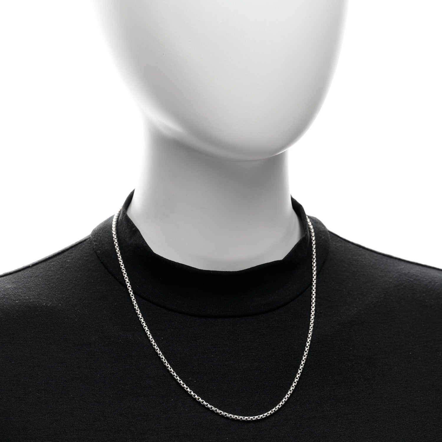 David Yurman Sterling Silver 2.5mm Small Box Chain Necklace 20" 2 of 4