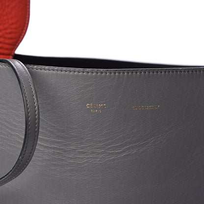Celine Shiny Smooth Calfskin Small Twisted Cabas Kohl Cloud 7 of 12