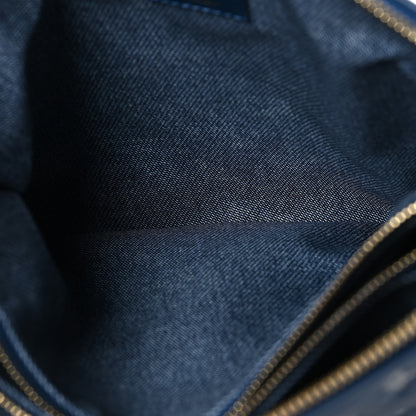 Louis Vuitton Lambskin Embossed Monogram Coussin PM Denim Blue 5 of 12