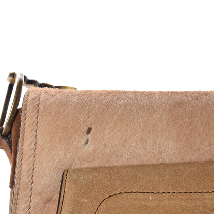 Christian Dior Suede Pony Hair Saddle Bag Brown 10 of 16