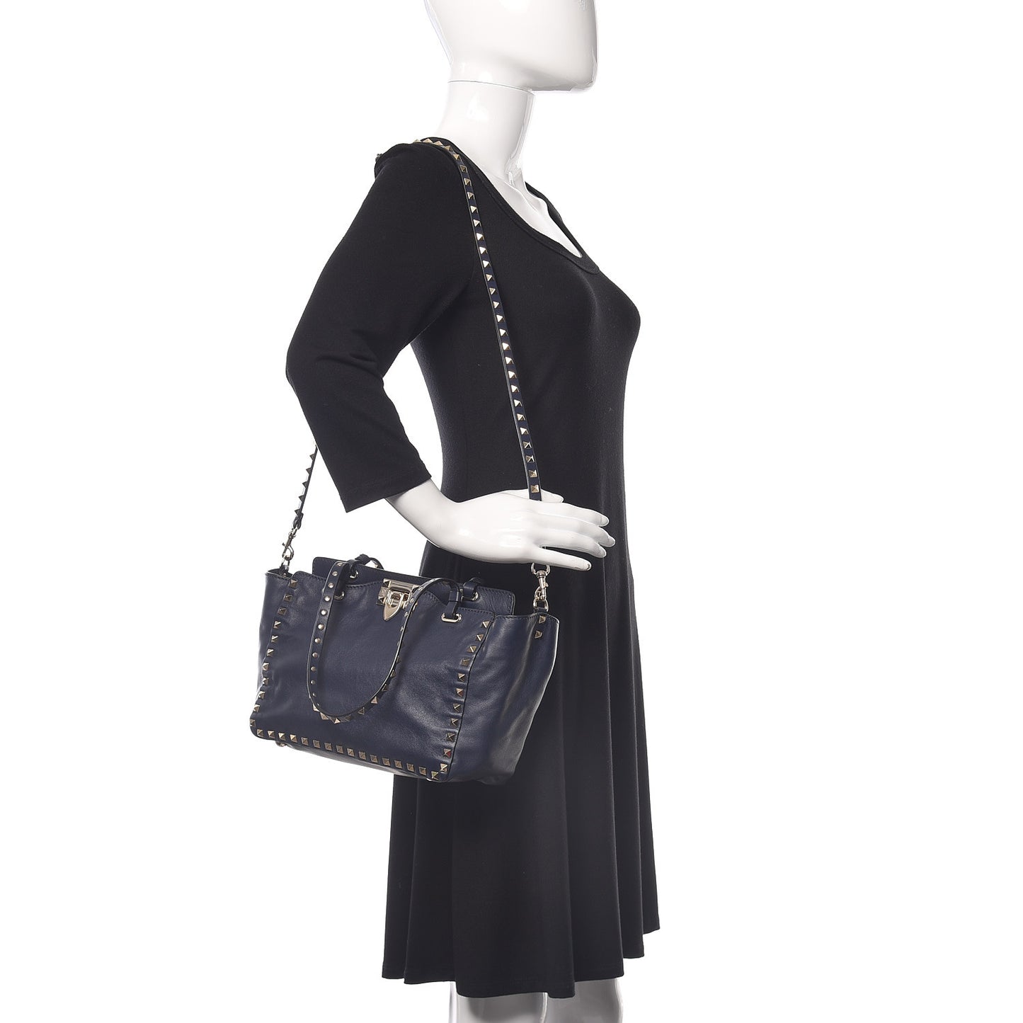 Vitello Small Rockstud Tote Marine