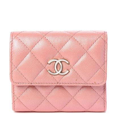 Chanel Iridescent Caviar Quilted Small Flap Wallet Rose Pink 1 of 9