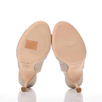 Jimmy Choo Glitter Karung Crystal Flint 100 Slingback Pump 38 Gold 7 of 17