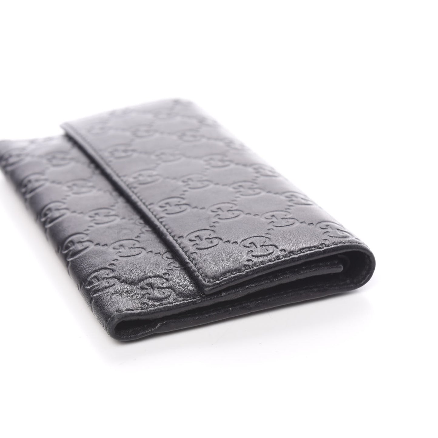 Guccissima Continental Flap Wallet Black